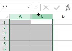 列を範囲選択する