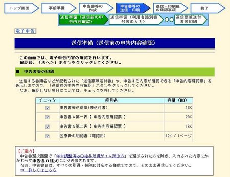 17申告前の内容確認 17申告前の内容確認