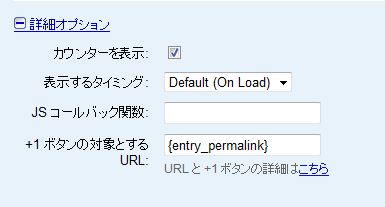 詳細オプション設定画面 詳細オプション設定画面