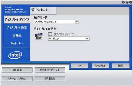 ディスプレイデバイス画面