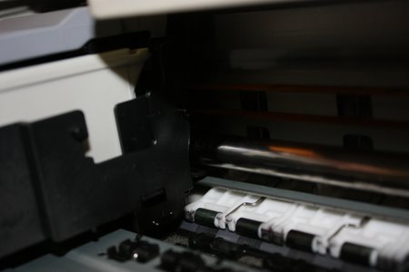 プリントヘッド右側のベアリング脱落画像