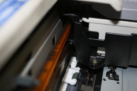 プリントヘッド左側の脱落画像